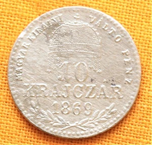 Habsburger Franz Joseph Silber 10 Kreuzer, 1869. - Bild 1 von 2