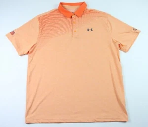 Camisa polo Under Armour The Playoff para hombre XL naranja a rayas golf equipo térmico - Imagen 1 de 10