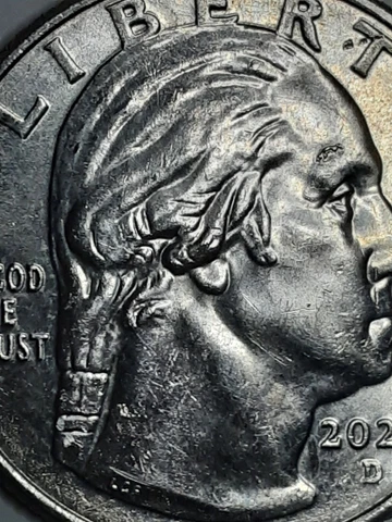 2022 D Quarter wilma mankiller  quarter -  Die Chip Over Eyebrow Cover