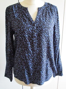Street One Bluse Größe 40 Neu Style Bamika Schwarz mit blauem Print - Bild 1 von 3