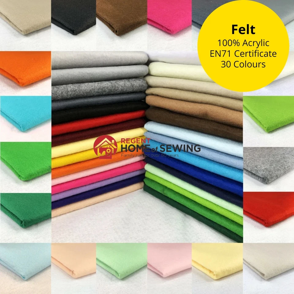 100% Acrylic FELT Craft Fabric Material - 150cm 60" Wide - Sold per Metre - Image 1 of 1