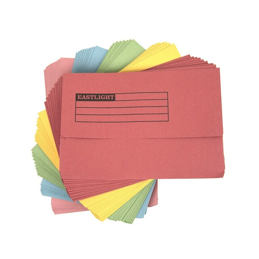 Document Wallets Half Flap A4 Foolscap 285 gms Cardboard Manilla Filing Folder . - Image 1 of 1