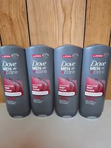 4 DOVE MEN+CARE EXFOLIATING DEEP CLEAN FACE & BODY WASH SHOWER GEL - Picture 1 of 1