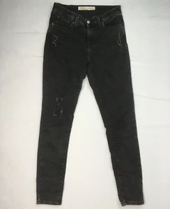 Levi's Jeans Girls 16 Black Super Skinny Stretch Distressed Signature Strauss - Picture 1 of 11