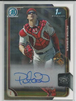 Peter O'Brien Arizona 2015 Bowman Prospect Chrome Autograph  - Image 1 of 2