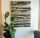 Large Boho Fringed Tassel Wall Hanging Art Canvas Fabric Textured