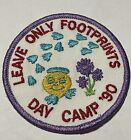Leave Only Footprints Day Camp '90 Vintage GSA Girl Scouts Patch