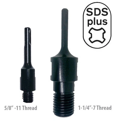 Core Bit Adapter 1-1/4"- 7 5/8"-11 Thread to SDS PLUS Power Hammer Drill Diamond