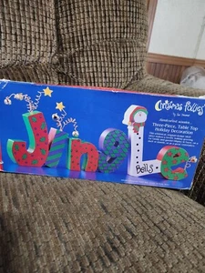 Christmas Follies Jingle Bells Table Christmas Decor Wood Handcraft Sue Dreamer - Picture 1 of 8
