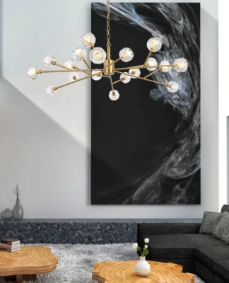 Crystal Chandelier Modern Sputnik Large Foyer Dining Room 18 Light Fixture 48" - Image 1 of 4
