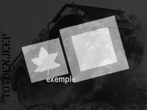 POCHOIR STENCIL MARQUAGE CANADA FEUILLE HARLEY WLA WLC . jeep willys dodge WW2 - Foto 1 di 5