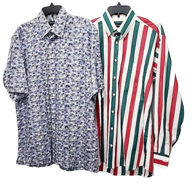Bullock & Jones Button-Up Shirts Lot Of 2 Long & Short Sleeve USA Men's MEDIUM - Image 1 of 4