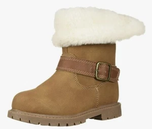 NEW! CARTER'S June2 Faux Fur Winter Toddlers Girls Boys Boots Size 6.0 T, Brown - Picture 1 of 12