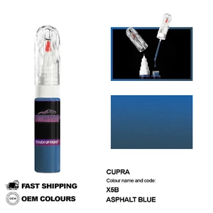 FOR CUPRA ASPHALT BLUE X5B Touch Up Paint Pen Brush Fix Kit Scratch Chip Set - Picture 1 of 8