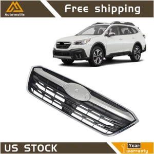 For 2020 2021 2022 Subaru Outback Black w/Chrome Grill Front Bumper Upper Grille - Picture 1 of 8