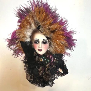 Unique Creations Women Lady Face Mask Wall Hanging Decor Signed.  198/2500 - Picture 1 of 6