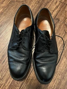Allen Edmonds Leeds elegante Herrenschuhe Größe 11 D kieselfarbenes schwarzes Leder - Bild 1 von 14