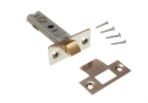 10 X Tubular Mortice Latch Sprung Door Catches 75mm NP Nickel Plated | Onestopdi - Picture 1 of 1