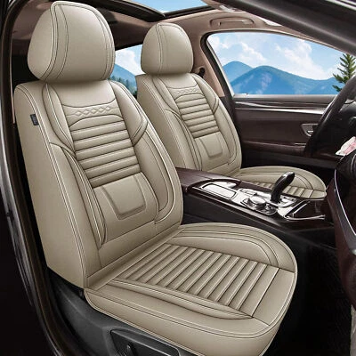 Car Waterproof Front Row Pu Leather Seat Covers 2-Sits For  GMC Acadia 2017-2023 - Изображение 1 из 4