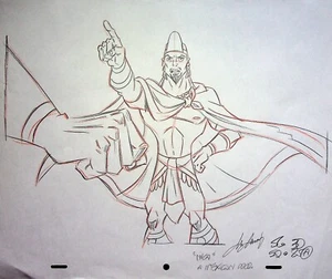 Lápiz de animación dibujado a mano de producción de televisión mexicana INCA 1996 - Imagen 1 de 2