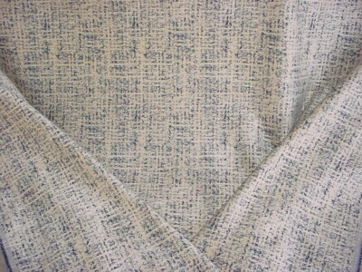 9-5/8Y Kravet 35704 Baltic Blue Cream Textured Chenille Strie Upholstery Fabric - Image 1 of 4