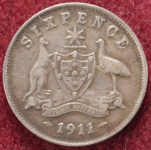 Australia Sixpence 1911 (E2203) - Imagen 1 de 2