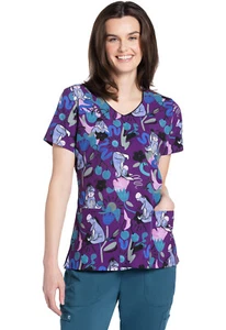 Eeyore Cherokee Scrubs Tooniforms Winnie The Pooh Disney V Neck Top TF614 PHLD - Picture 1 of 3