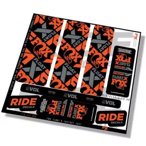 Fox Float-X Factory 2021 shock Decals - Orange - Licensed by Fox - Picture 1 of 3