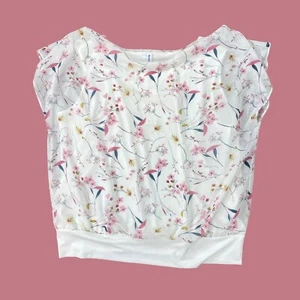 Neu mit Etikett Neineiwu Damenbluse mit Blumenmuster Größen 2XL kurzärmelig Cottagecore - Bild 1 von 4