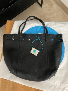 Gabs Jade Shopper (Gr. L) aus Rentierleder in Schwarz und Stoff mit Vichy-Muste - Bild 1 von 7