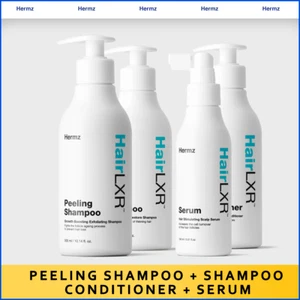 Dermz Hermz Hair LXR Shampoo + LXR Conditioner + LXR Peeling Shampoo + LXR Serum - Picture 1 of 9
