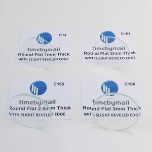 Watch Glass Crystal BEVELLED EDGE 20mm - 50mm Flat 1mm 1.3mm 1.5mm 2mm 2.5mm 3mm - Picture 1 of 21