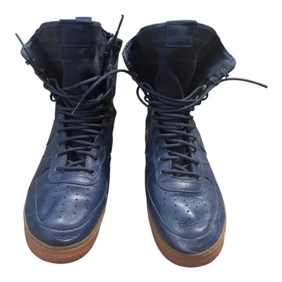Nike SF Air Force 1 High Men’s Size 13 Midnight Navy Blue Gum Custom 864024-400 - Image 1 of 4