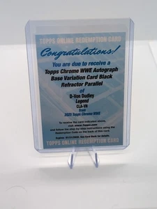 2025 Topps Chrome WWE D-Von Dudley Black Refractor Auto unbenutzt Redemption /10 - Bild 1 von 2
