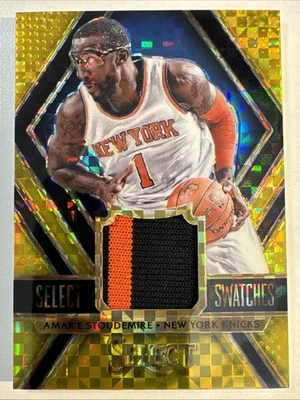 2014-15 Panini Select Amar'e Stoudemire Select Swatches Gold Prizm Patch #/10 - Image 1 of 2