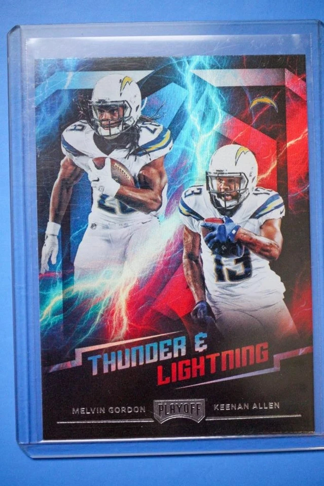 Chargers 2018 Panini Playoff Thunder & Lightning Melvin Gordon Keenan Allen - Image 1 of 2