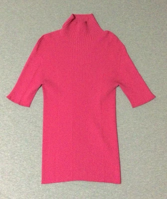 VTG ESCADA Sport  Turtleneck  XL Pink Ribbed 90s Barbie - Image 1 of 4