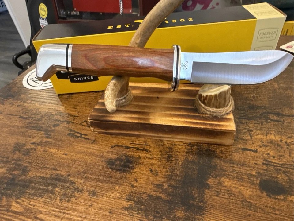 Cuchillos Buck 103 Skinner Hoja Fija Latón y Mango Cocobolo, Funda Nuevo en Caja Foto 1 de 4