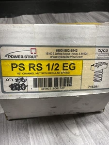 Power-Strut Kanalmuttern mit Feder, PS RS 1/2 EG, *54 STÜCK* #4003B92PR3SI - Bild 1 von 2