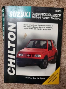 Chilton Repair Manual for Suzuki Samurai Sidekick Tracker 1986-98 Models #66500 - Picture 1 of 3