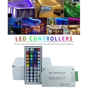 RGB Controller DC 12V 24A With 44 Key RF Wireless Remote For 5050 3528 LED Strip - Picture 1 of 12