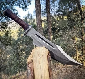 Custom Handmade Carbon Steel Blade Survival Bowie Knife | Camping | 19 inches - Picture 1 of 5