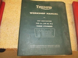 TRIUMPH T150 workshop manual book, genuine for T150T101 on models - Picture 1 of 2
