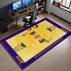 Alfombra de cancha Los Angeles Lakers - Alfombra de arena de la NBA para sala de jugadores o fanáticos - Imagen 1 de 5