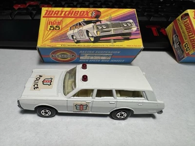 Caja de cerillas vintage superrápida No. Coche de policía Mercury 55 1971 hecho en Inglaterra Lesney Foto 1 de 4