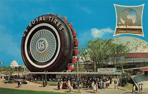 New York World's Fair 1964 1965 US Rubber Royal Tires Souvenir Vintage Postcard - Picture 1 of 2