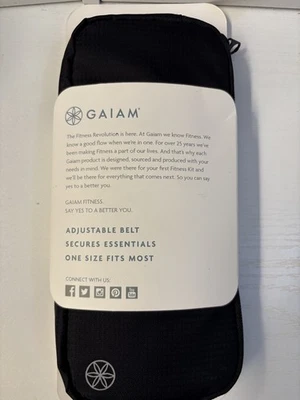 Paquete de cintura Gaiam para correr, trotar, caminar, estuche de transporte unisex grande negro Foto 1 de 2