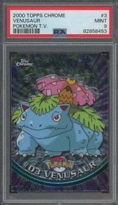 2000 Topps Chrome Pokemon Venusaur #03 PSA 9 Mint
