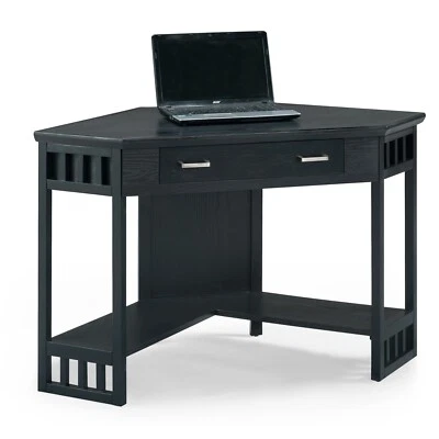 Corner Computer Desk in Black - Image 1 of 4