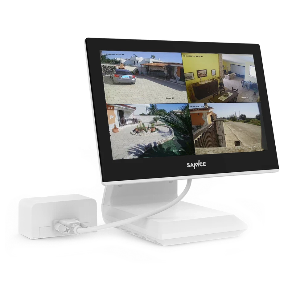 SANNCE 10.1" Monitor LCD 4CH 1080P DVR Überwachungskamera Bewegungserkennung - Bild 1 von 4